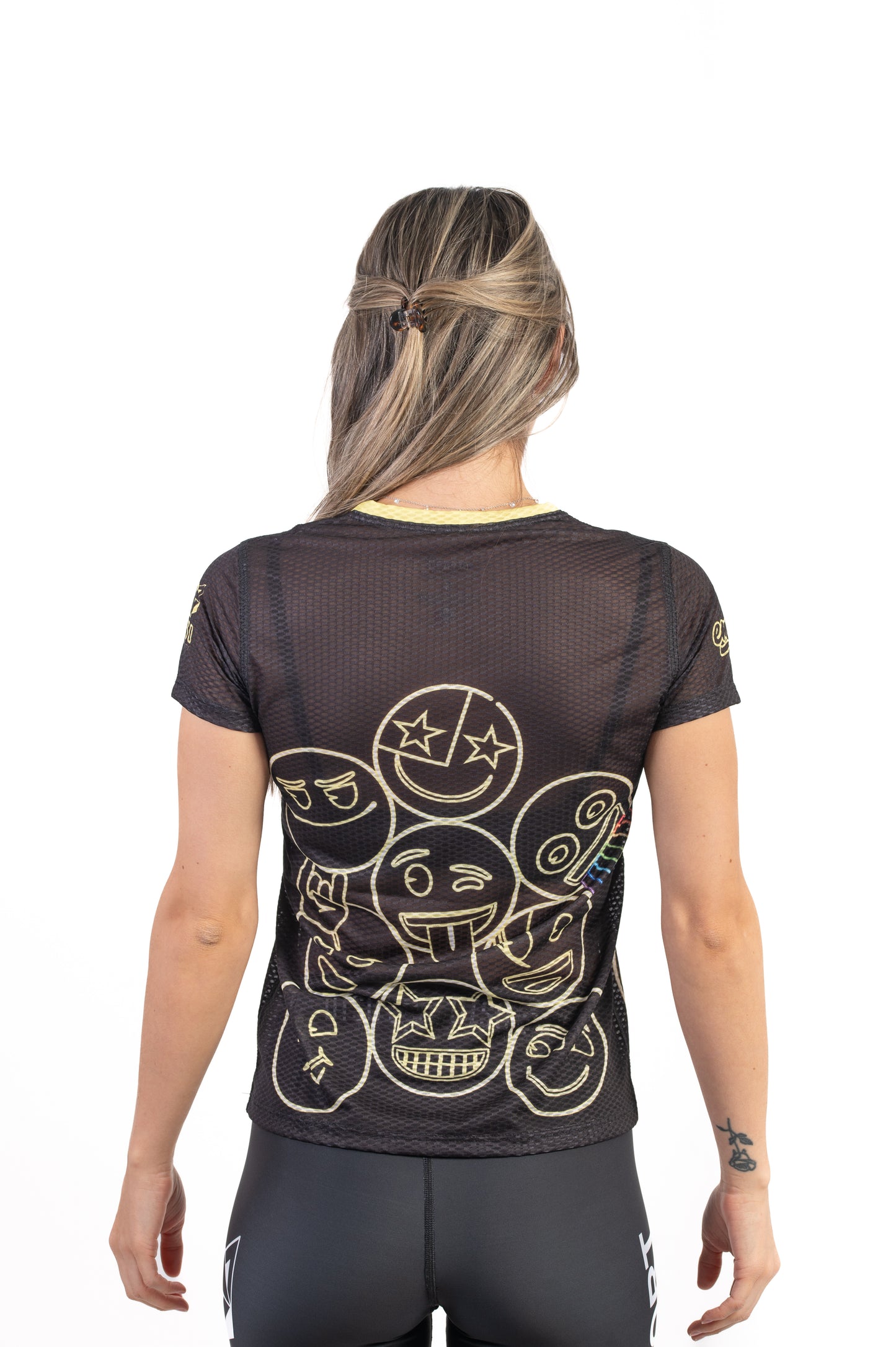Camiseta manga corta mujer - Emoji Neon Faces