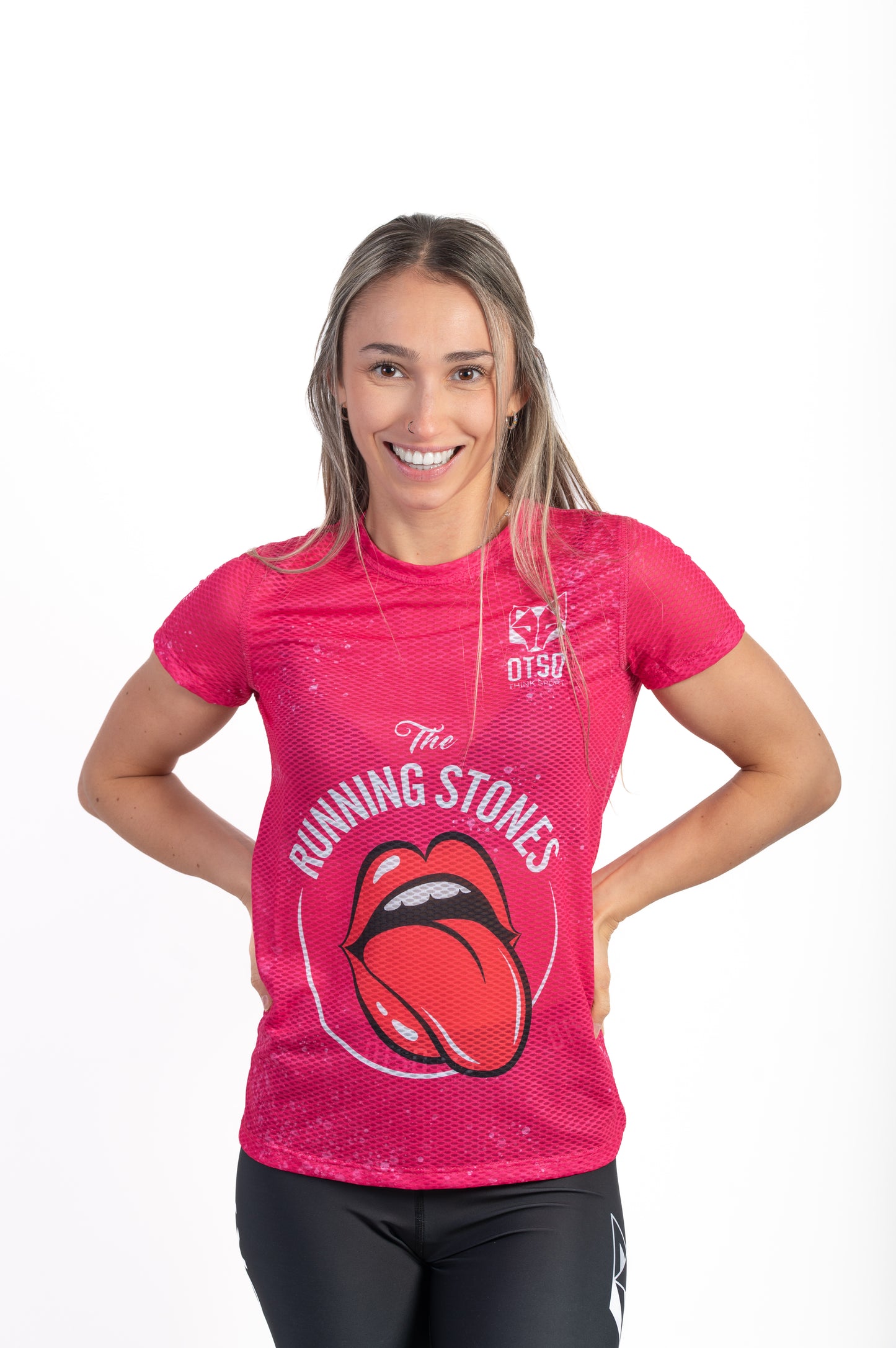 Samarreta màniga curta dona - Running Stones Pink
