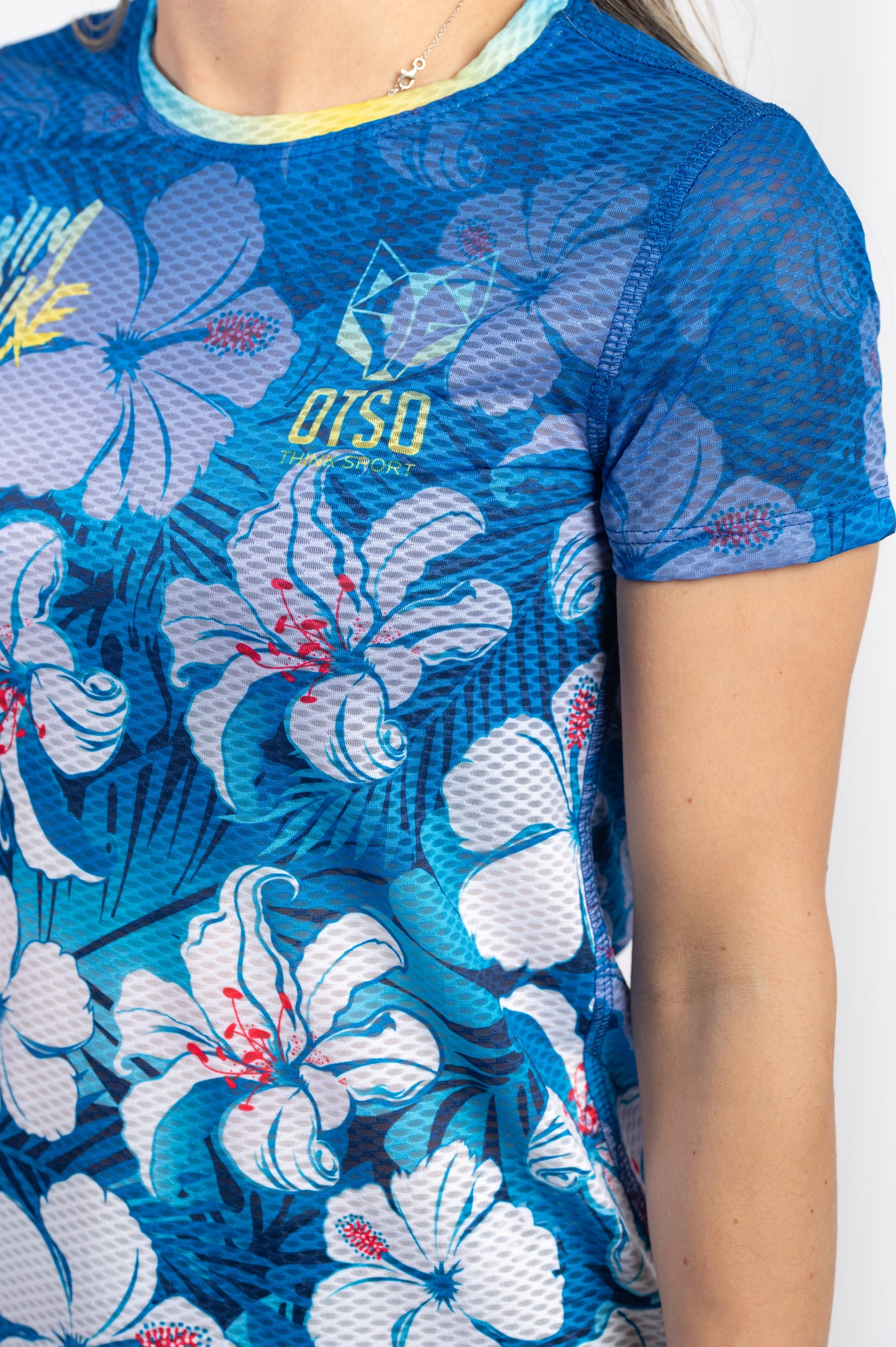 T-shirt manches courtes femme - Swim Bike Run Flower
