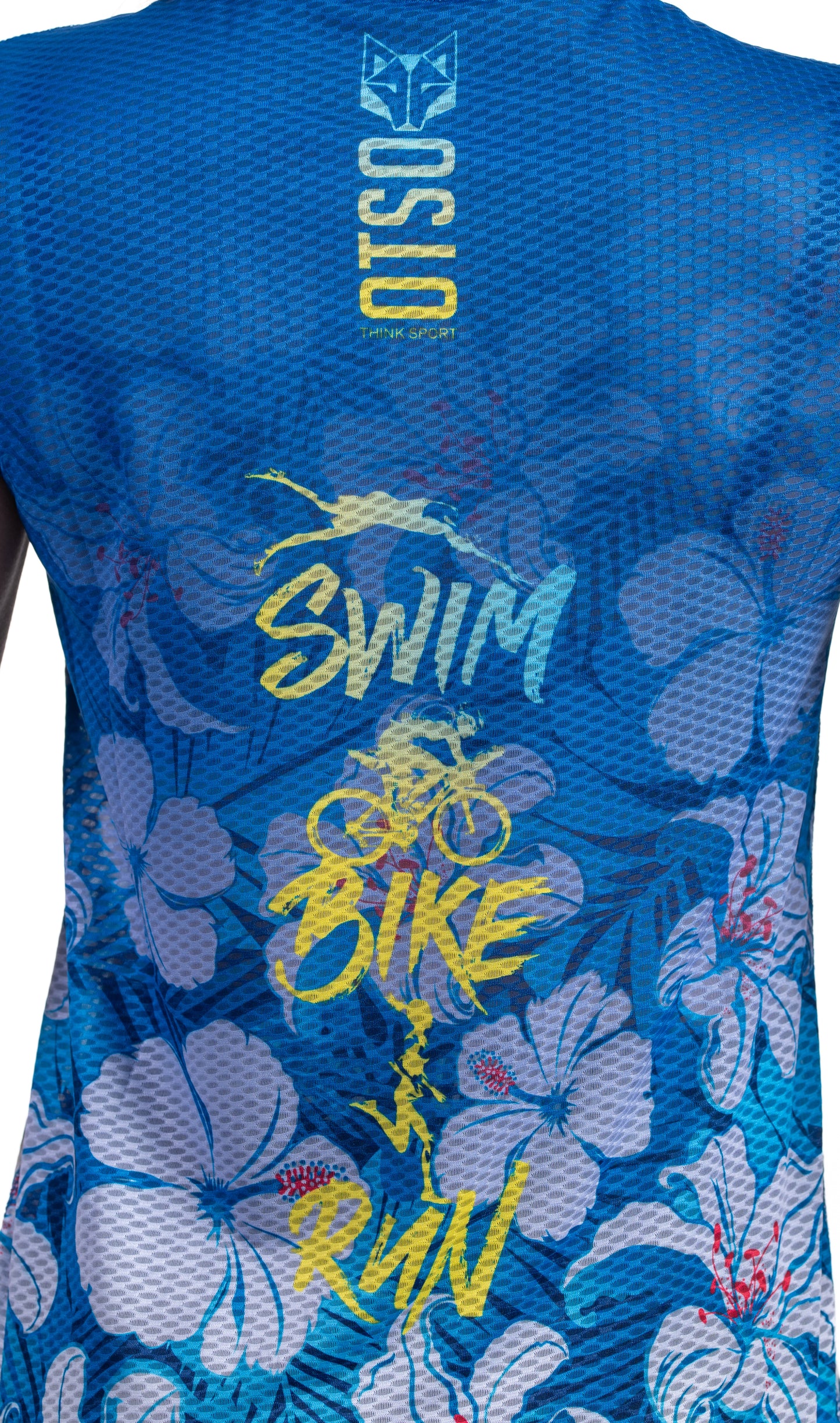 T-shirt manches courtes femme - Swim Bike Run Flower