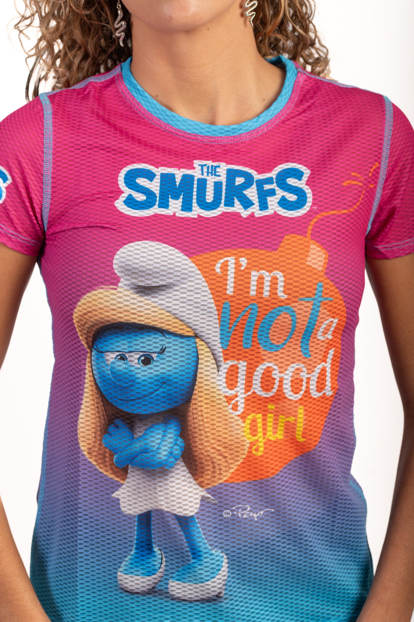 Camiseta manga corta mujer - Smurf Have Fun