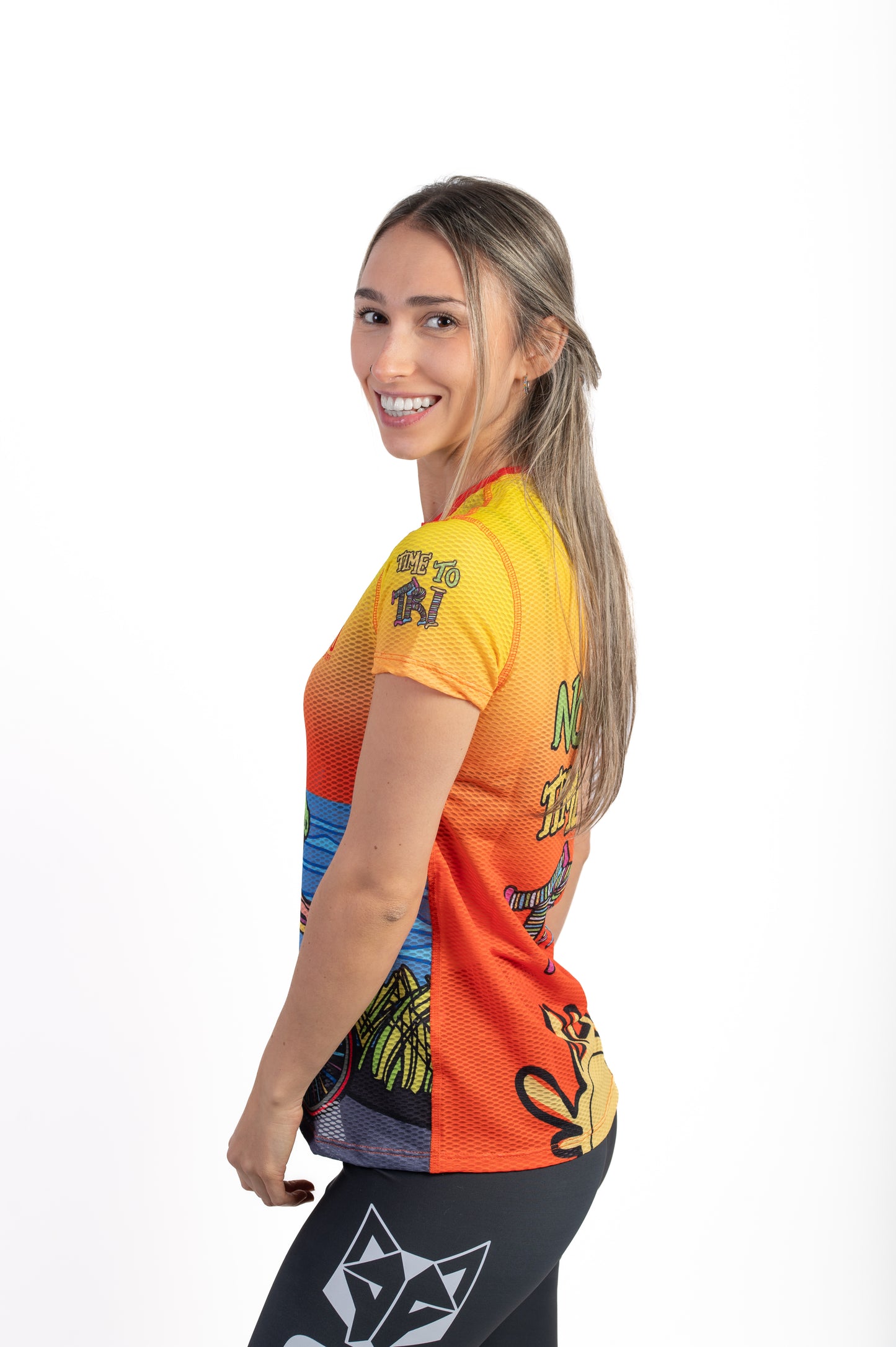 Camiseta feminina de manga curta - Time to Tri Bike