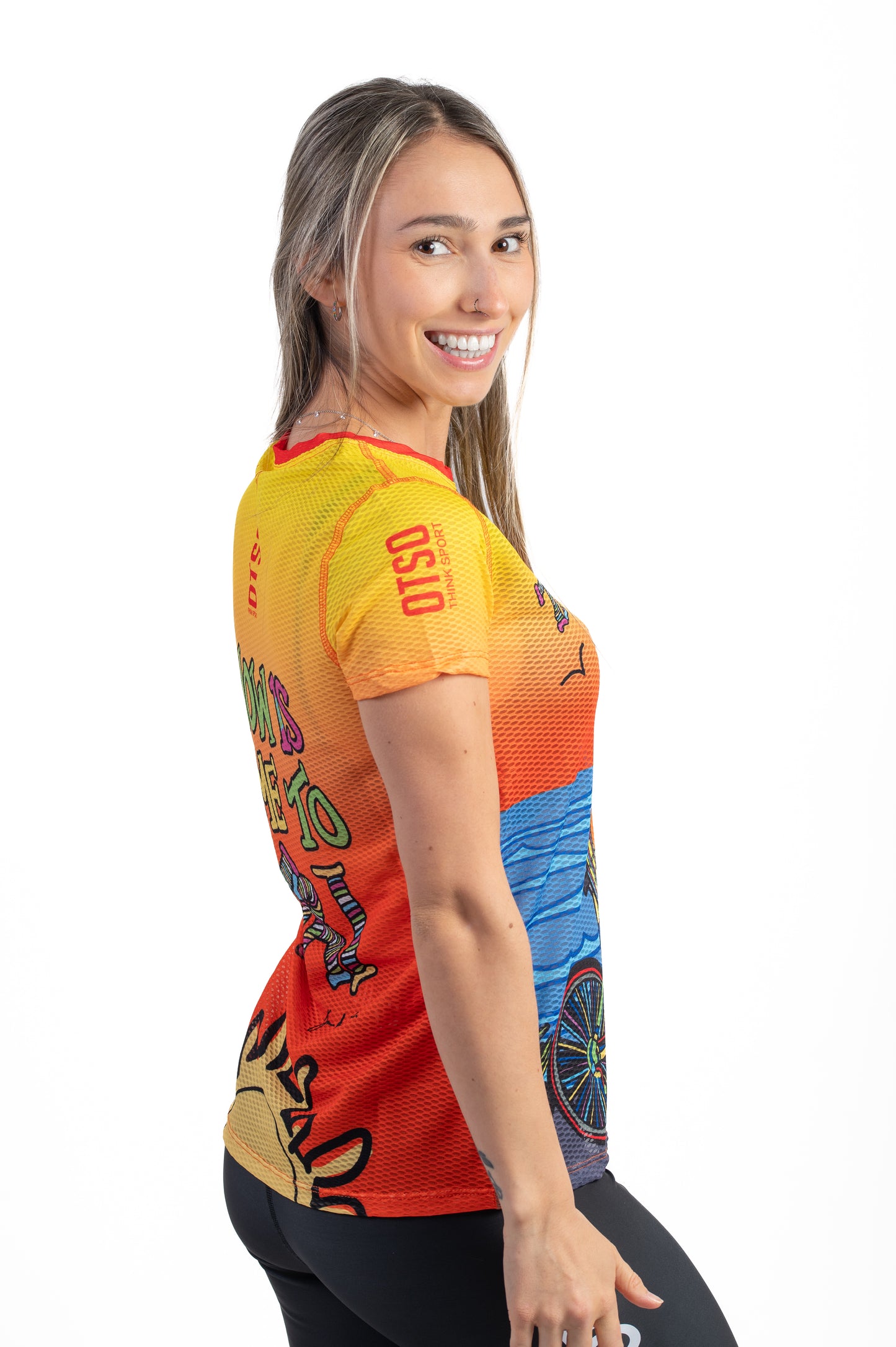 Camiseta feminina de manga curta - Time to Tri Bike