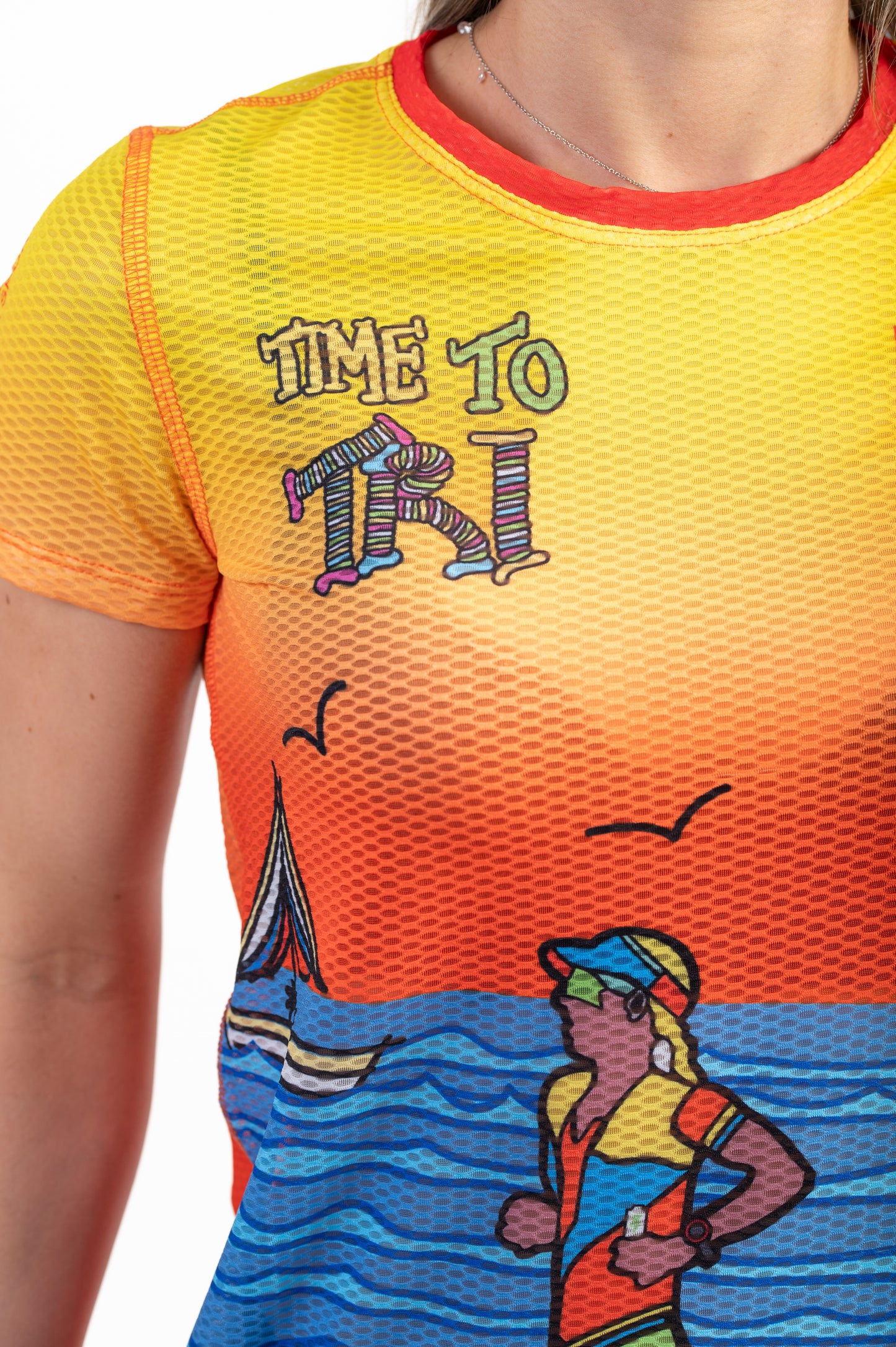 T-shirt a maniche corte da donna - Time to Tri Run