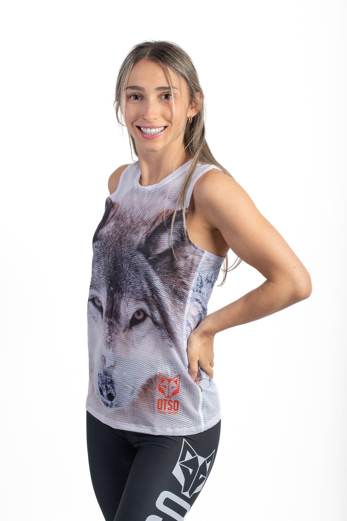 Women's sleeveless t-shirt - Wolf