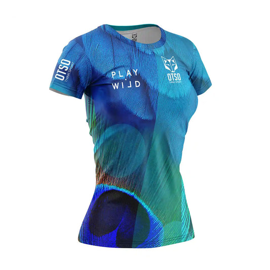 Camiseta de pádel manga corta mujer - Blue Birds (Outlet)
