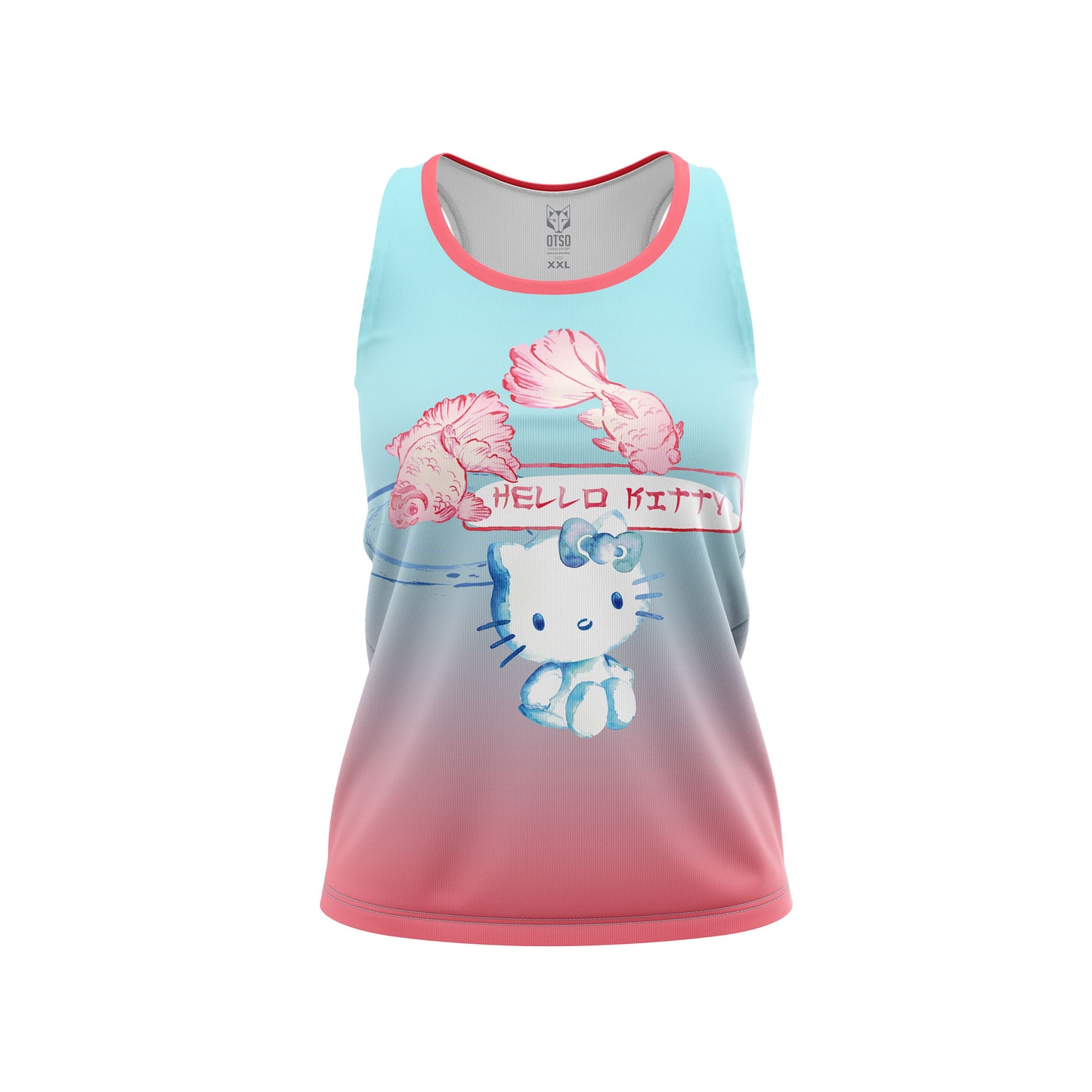 Sleeveless T-shirt for girls and women - Hello Kitty Wave