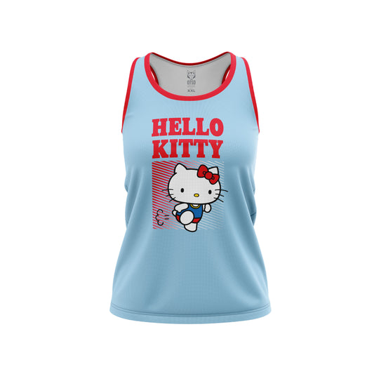 Camiseta sem mangas menina e mulher - Hello Kitty Riscas (Outlet)