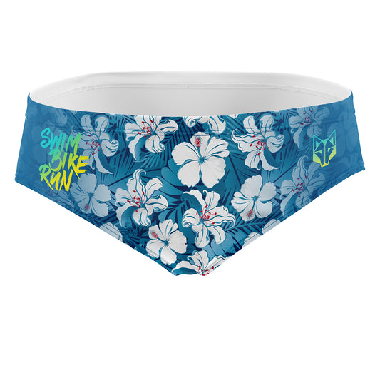 Men's slip swimsuit - Swim Bike Run Flower