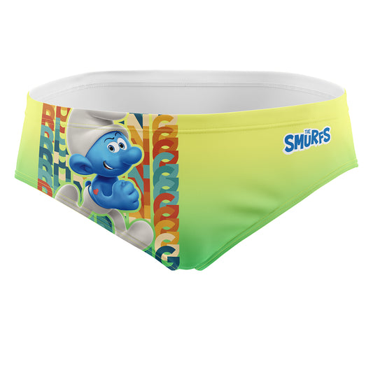 Men's slip swimsuit - Smurf Running