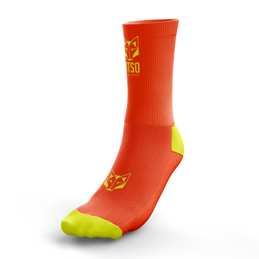 Multisport Medium Cut Socks - Flooow fluo orange & fluo yellow