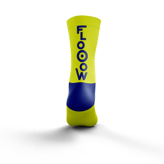 Multisport Medium Cut Socks - Flooow fluo yellow & electric blue