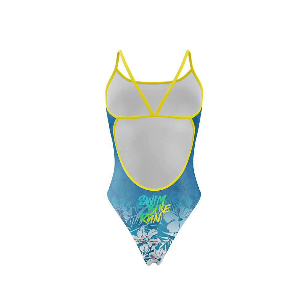 Fato de banho feminino - Swim Bike Run Flower