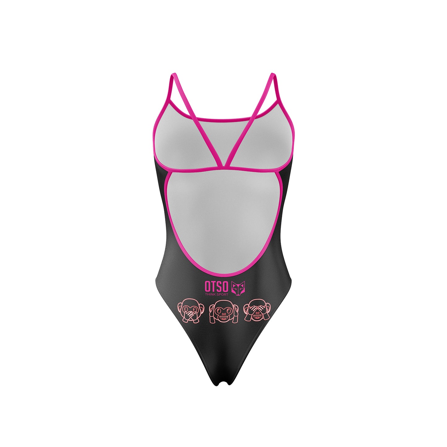 Women's Swimsuit - Emoji Monkey Neon