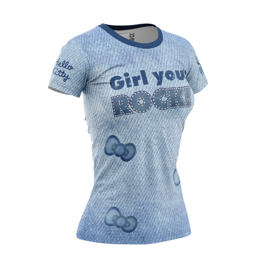 Camiseta manga corta niña y mujer - Hello Kitty Denim
