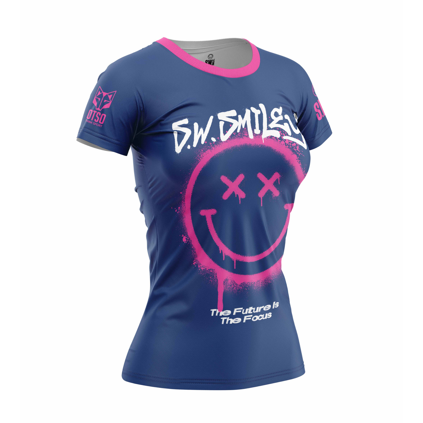 Camiseta manga corta mujer - S.W.Smiley Graffiti