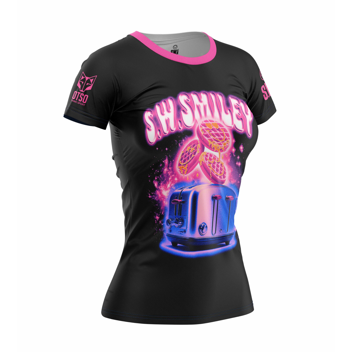 Camiseta de manga curta para mulher - S.W.Smiley Concrete Canvas Toaster