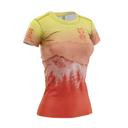 Short sleeve t-shirt women - Orange Forest