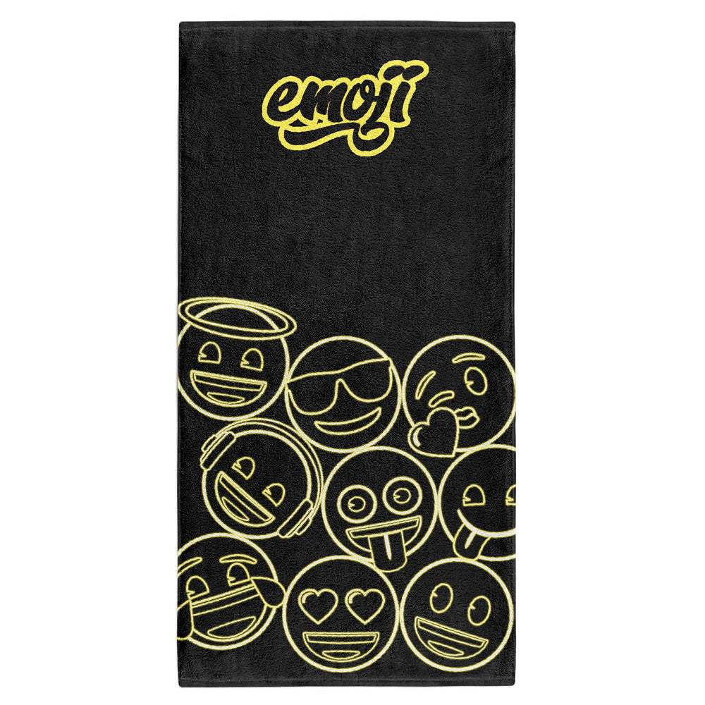 Toalla de microfibra - Emoji Neon Faces