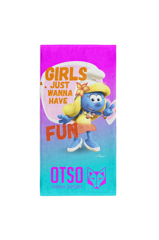 Toalla de microfibra - Smurfs Have Fun (Outlet)