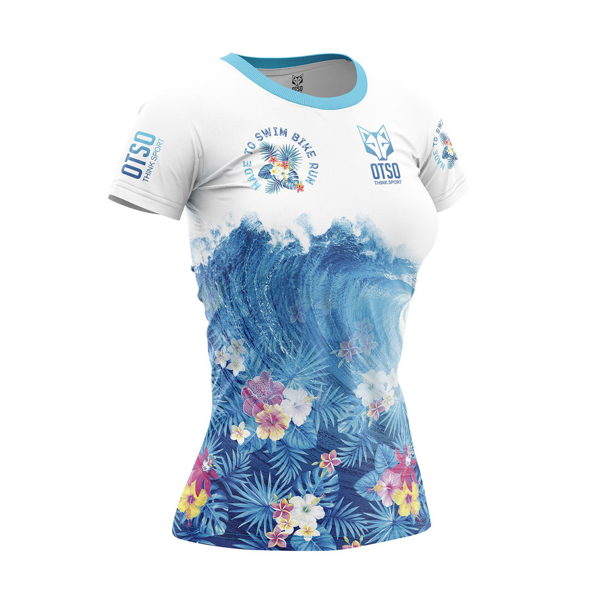 Short Sleeve T-Shirt Women - Swim Bike Run Wave