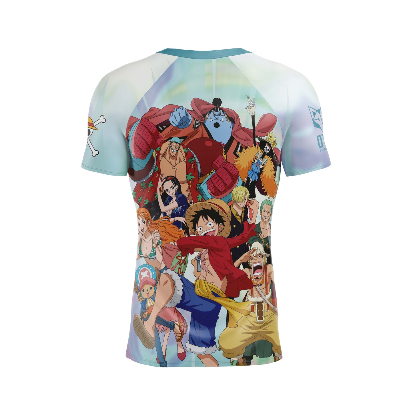 T-shirt manches courtes homme - One piece fishman luffy and the crew green