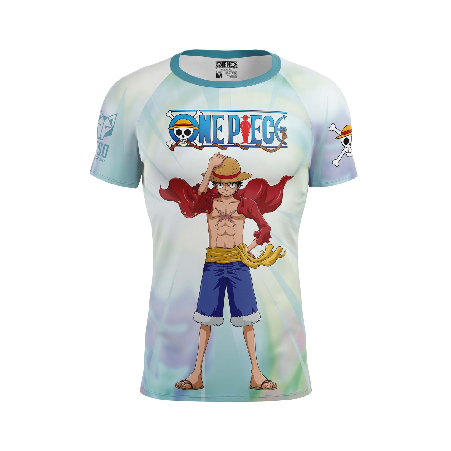 T-shirt manches courtes homme - One piece fishman luffy and the crew green