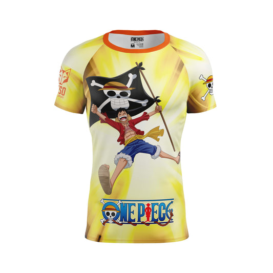 T-shirt manches courtes homme - One piece fishman straw hat crew yellow