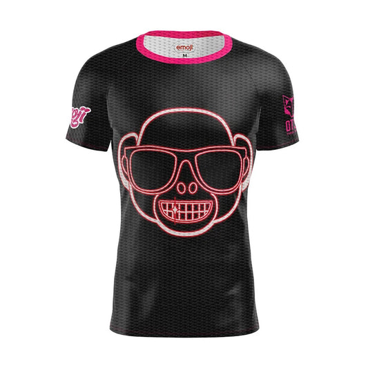 Camiseta manga curta masculina - Emoji Monkey Neon