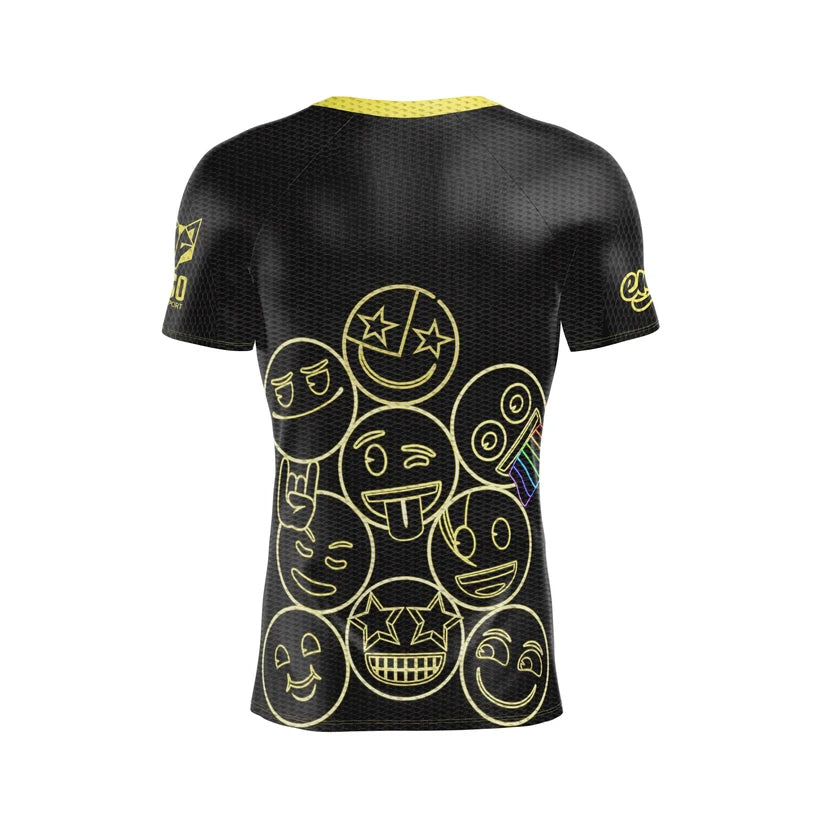 Camiseta manga curta masculina - Emoji Neon Faces