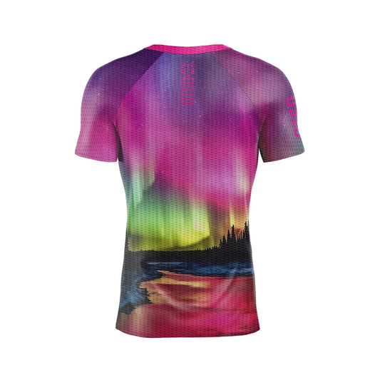 Camiseta Manga Curta Masculina - Auroras boreales