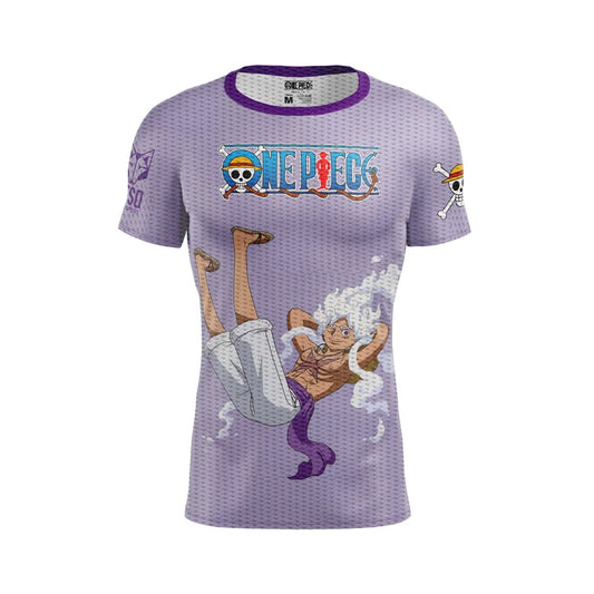 Camiseta manga corta hombre - One piece egghead luffy gear5 purple