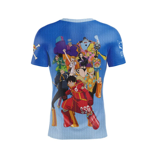 Magliette manica corta uomo - One piece egghead luffy straw hat crew blue