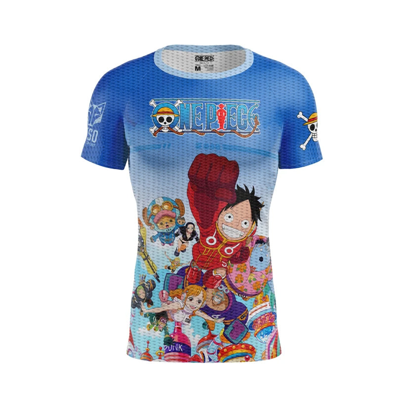 Magliette manica corta uomo - One piece egghead luffy straw hat crew blue