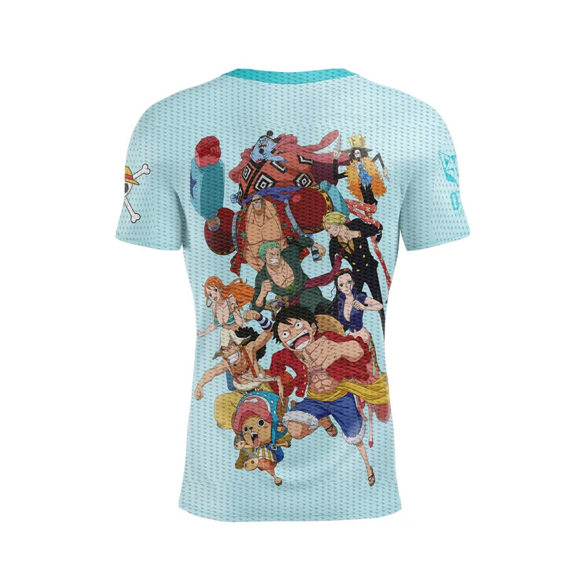 Magliette manica corta uomo - One piece fishman straw hat crew turquoise