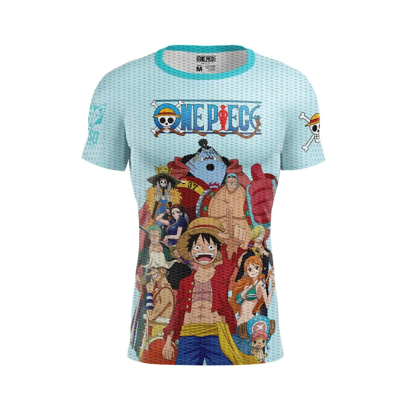 Magliette manica corta uomo - One piece fishman straw hat crew turquoise