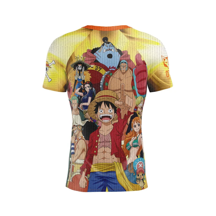 Camiseta manga corta hombre - One piece fishman straw hat crew yellow