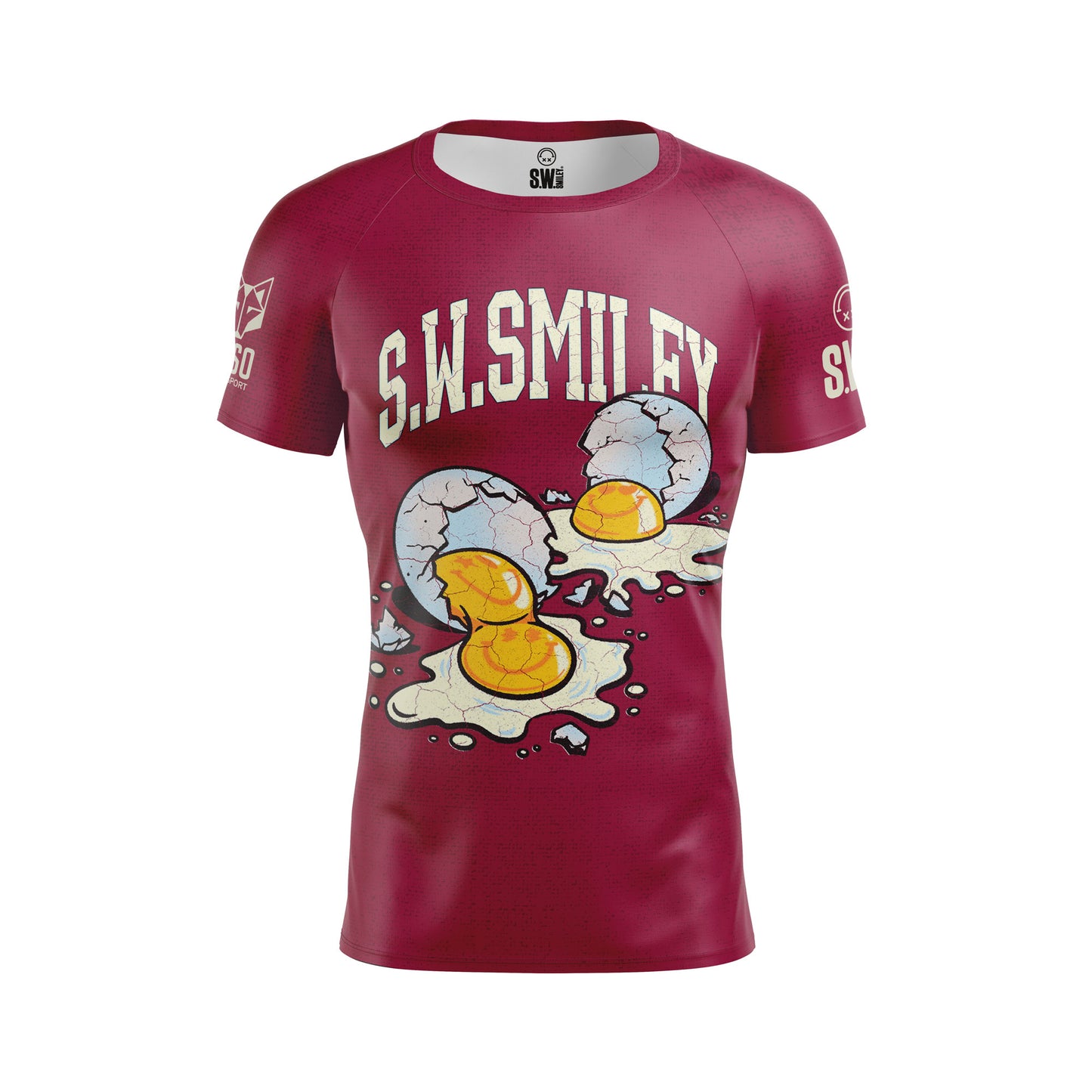 Camiseta de manga curta para homem - S.W.Smiley Concrete Canvas Egg