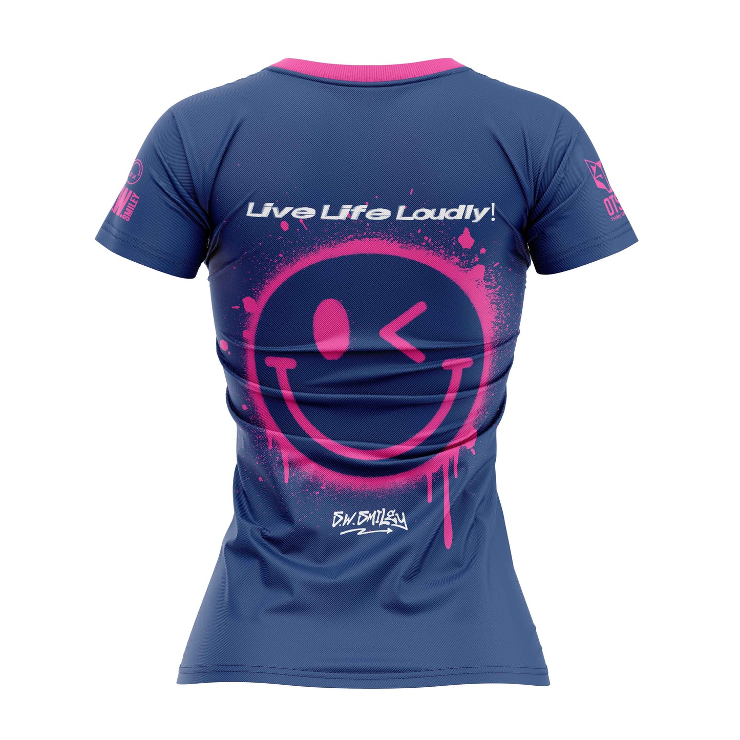 Camiseta manga corta mujer - S.W.Smiley Graffiti