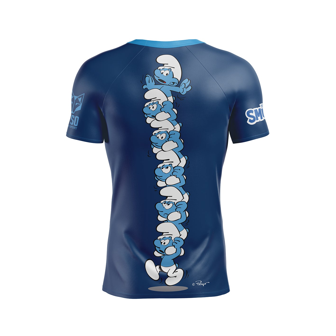 Short sleeve t-shirt for men - Smurf Tower