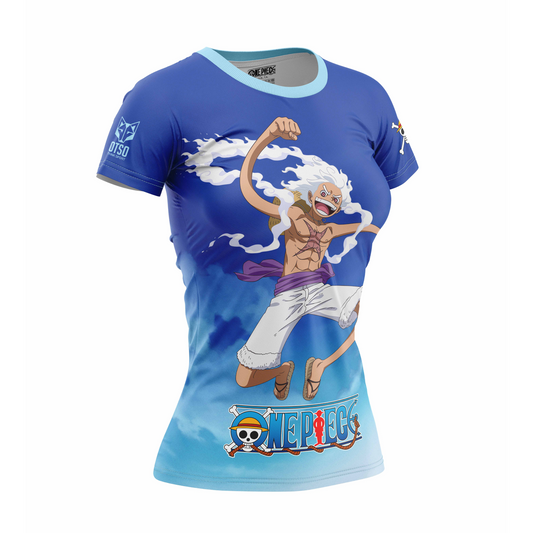 Magliette manica corta donna - One piece egghead luffy and the crew blue