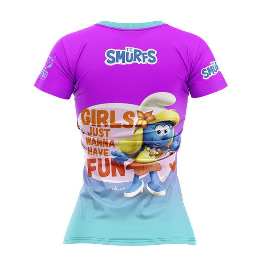 Samarreta màniga curta dona - Smurfs Have Fun