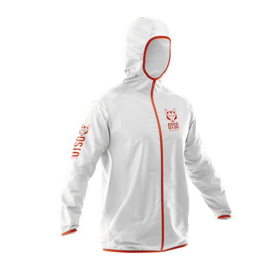 Giacca Impermeabile - Bianco & Arancione Fluo
