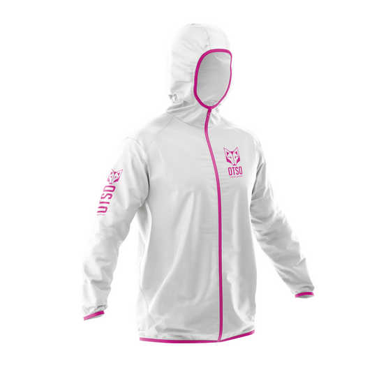 Giacca Impermeabile - Bianco & Rosa Fluo