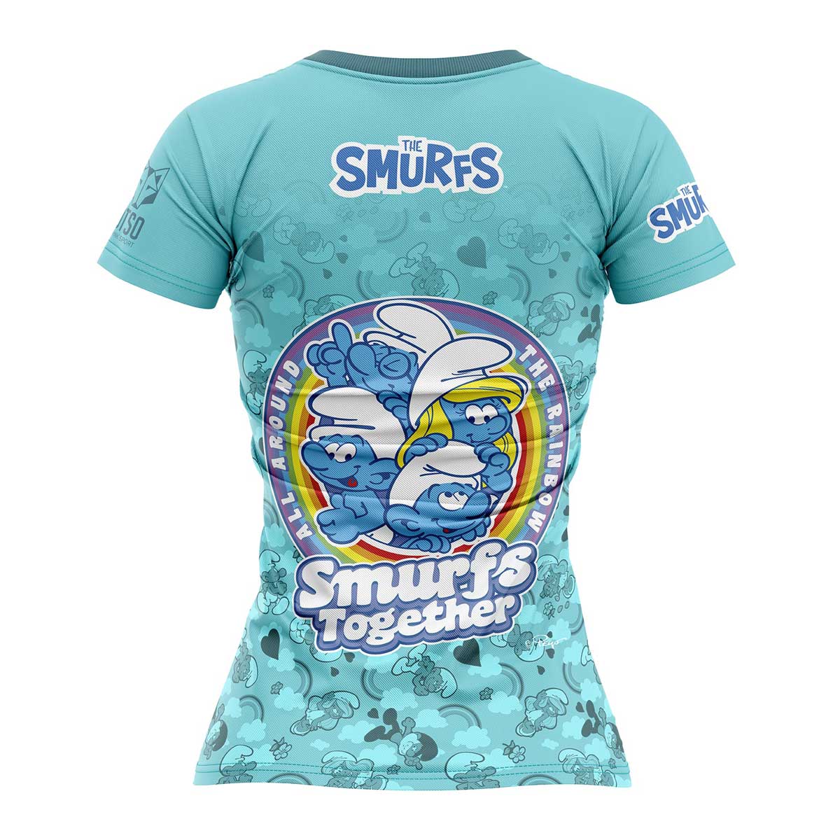 Camiseta manga corta mujer - Smurfs Rainbow (Outlet)