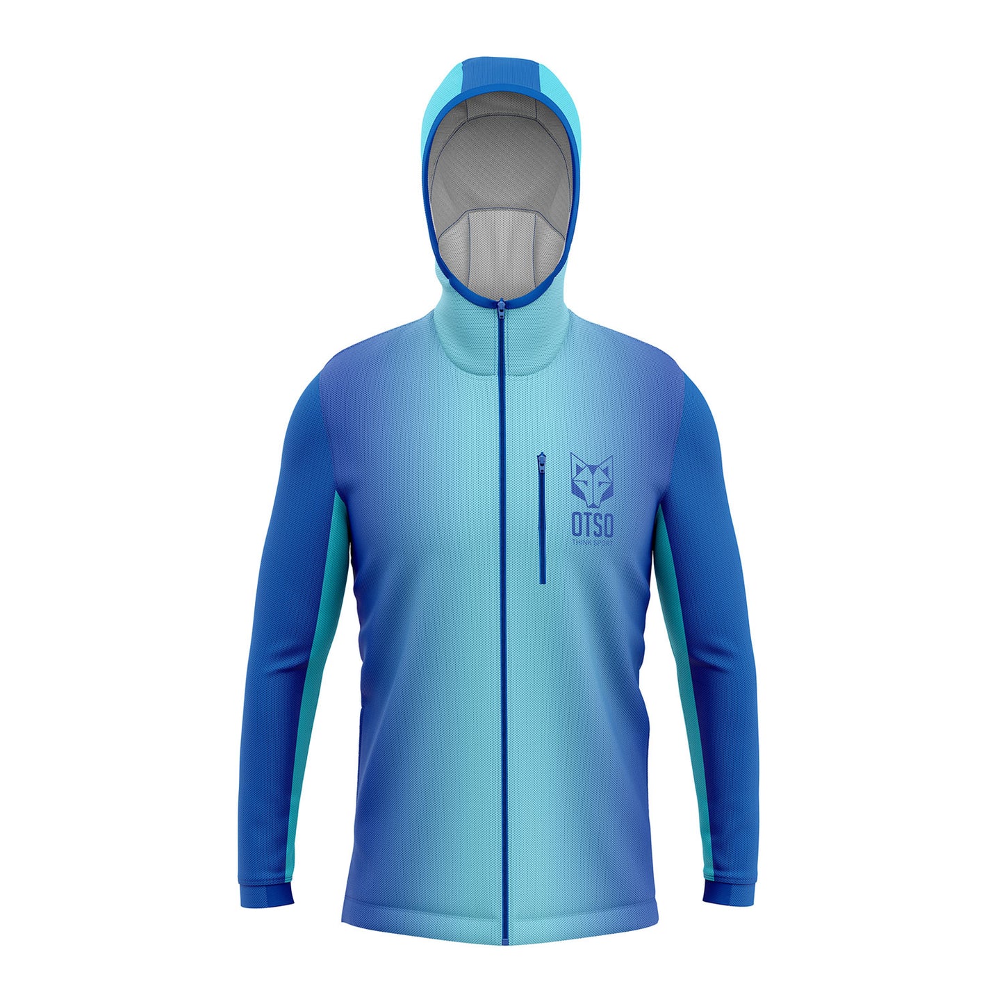 Moletom esportivo unissex - Electric Blue & Light Blue