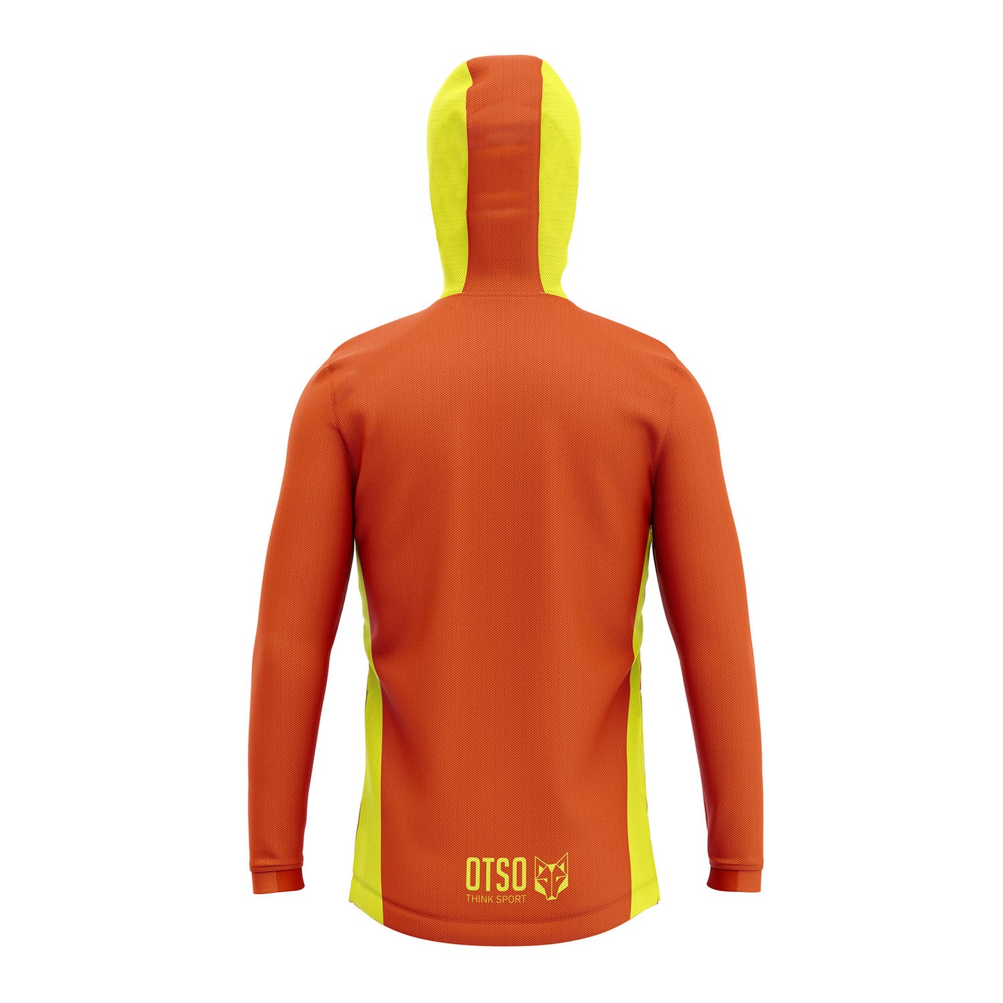 Sweat à capuche de sport unisexe - Orange fluo & Jaune fluo