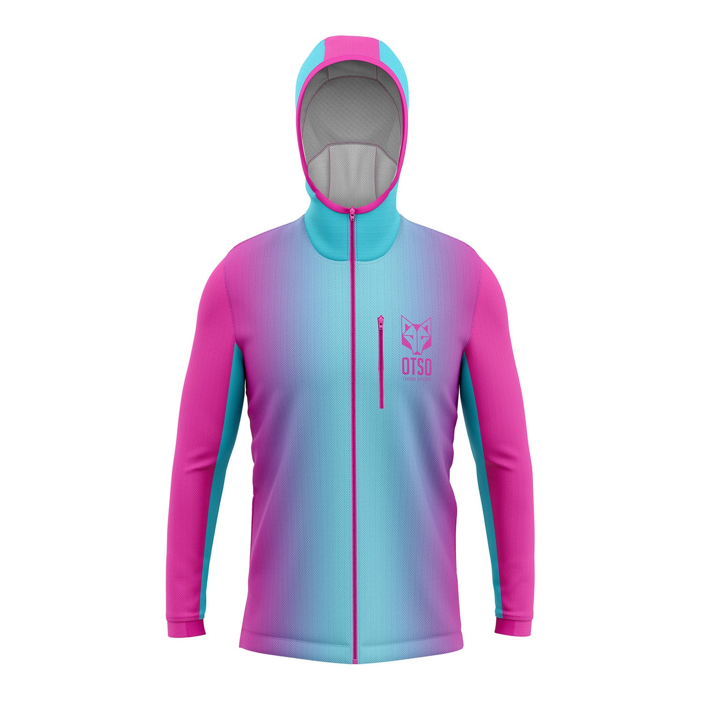 Moletom esportivo unissex - Fluo Pink & Light Blue