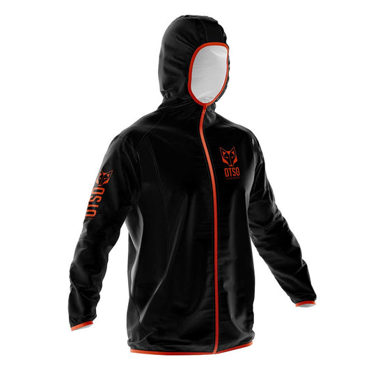 Giacca Impermeabile - Nero e Arancione Fluo