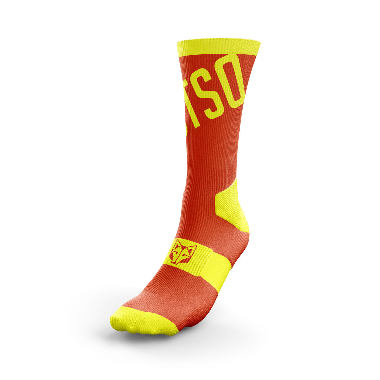 Meias de Ciclismo High Cut - Laranja Fluo